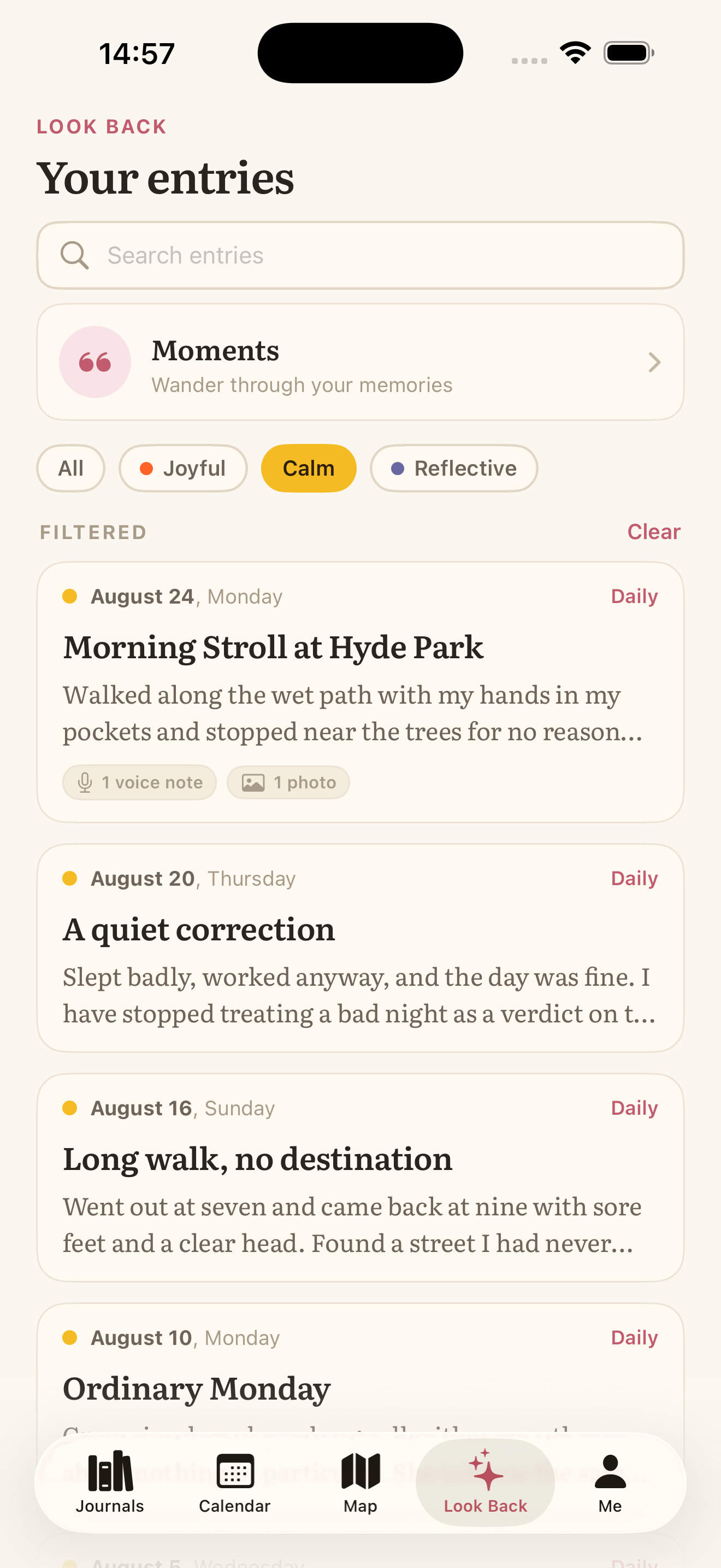 The ahval Look Back archive with search and filters